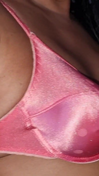 A Classic Vs Satin Bra, with Pointy Tits