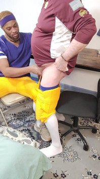 Coach Teaches Player How to Handle Balls