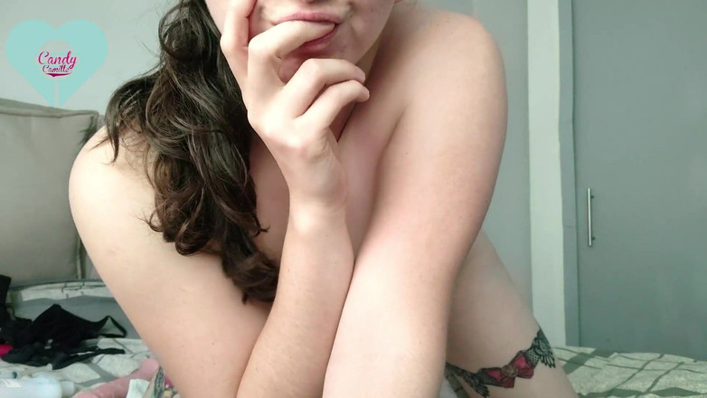 Kndy Kmille: Cutie Rides a Dildo and Gets Creampie