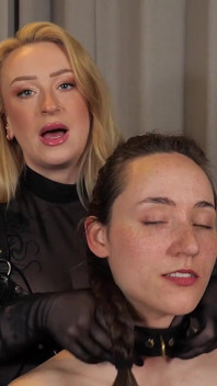 Trained to Serve: Mila's Collaring and Slave Training by Miss Anna Elite