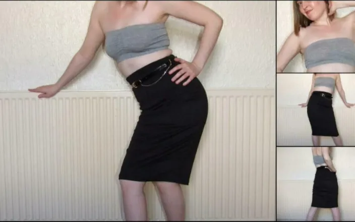 Littlevixen: Haley Posing in Pencil Skirt and High Heels