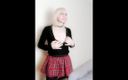 Faustine: Sexy Sissy Crossdresser sukně Punčochy Pěkný úsměv Ass Cock