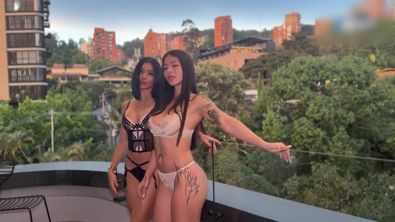 povmanfilms: Sexy trojka se dvěma krásnými kolumbijskými děvkami!