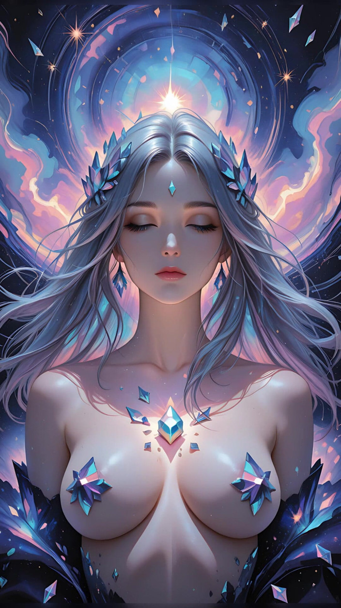 VelvetInk Studio: Astral Deusa do Vórtice com Fumaça Obsidiana e Crystal Light...