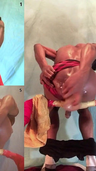 Clismă umedă și sălbatică cu vibrator masiv în curul meu