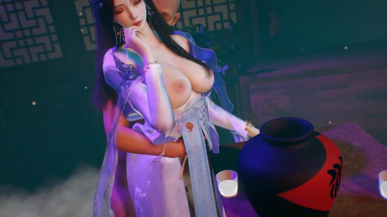 Why fuck so hard: Vũ nữ thoát y ngực khủng 3d trêu chọc con cu...