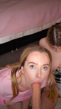 Double Blow Job for Daddy