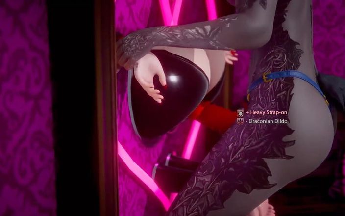 Velvixian3Futanari: 被困在墙上（最终幻想）（futa）