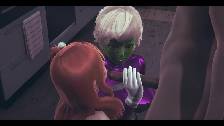 HentaiTubes: De.d or Alive Hentai - Hanoka y otro trío de amigos -...