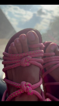 This new lilac pedicure is great with my pink sandals, don't you think?