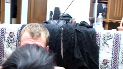 Real Home Made: Big ass tattooed chick banged in threesome fuck