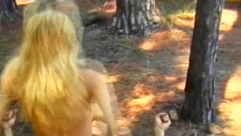 SHEMALE RETRO FUN: Insatiable Blonde 18yo Drains Transsexual Cock Outdoors