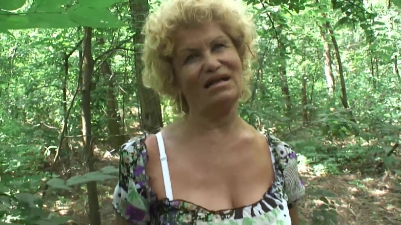 Mature Climax - 100% Mature Videos: Blonde hairy mature is jumping on big dong outdoors