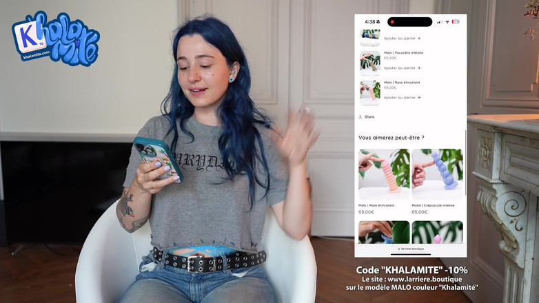 Khalamite: Nepotřebuje muže, když máte velké dildo - francouzská alternativní chlupatá dívka...