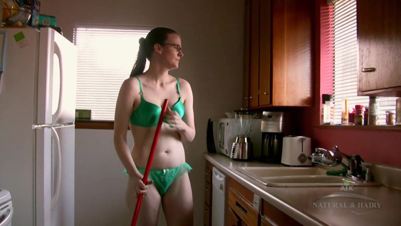 ATK Fans (Hairy): Jen is finishing her chores in the nude