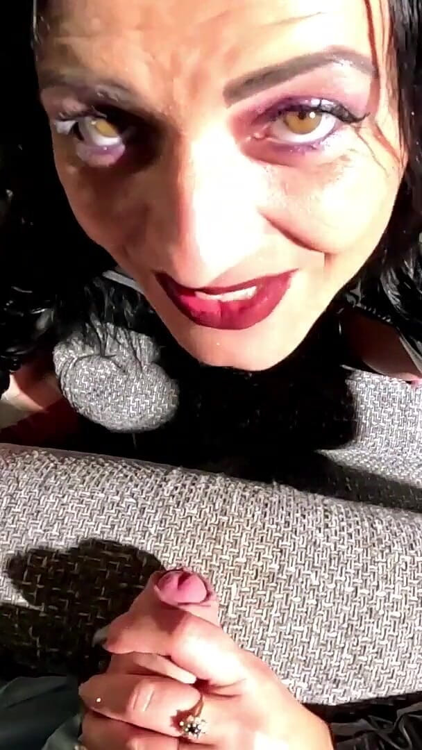 Big Cigar POV in Shiny Pvc. Smoking Blowjob, Reverse Cowgirl and Cum Play (MILFy Calla)