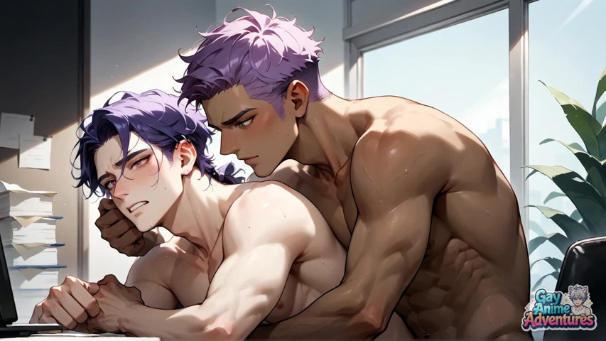 The Horny, Purple-haired Office Muscle Is Spraying with Orgasmic Excitement! (Gay Anime Adventures) The Horny, Purple-haired Office Muscle Is Spraying with Orgasmic Excitement! (Gay Anime Adventures)