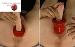 Popoopoop: Popoopoop. Dildo Hluboko v mém zadku - Výhřez dildo šukání - Rosebud