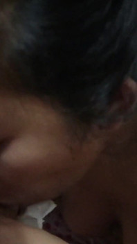 Indonesian Girl Open Her Mouth for Cumshot