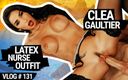 Spizoo: Uimitoarea Clea Gaultier în ținută de asistentă sexy în latex BTS