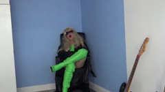 Green and Black Leather