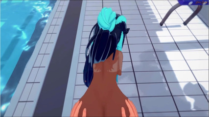 Hentai Smash: Gym leader Nessa gets fucked by the pool. Hentai