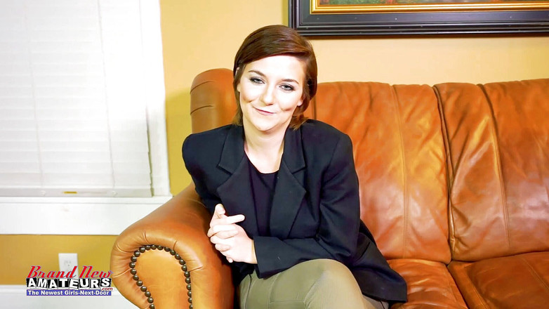 Brand New Amateurs: BrandNewAmateur - Beautiful Kylie gets naked and sucks cock for fake...