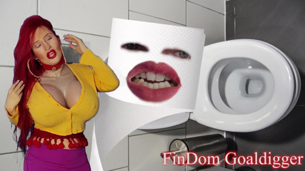 FinDom Goaldigger: Transformação em papel higiênico