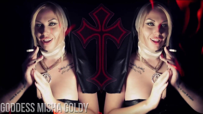 Goddess Misha Goldy: 내가 딸딸이 할 이유가 있다면 당신은 지옥에있을 것입니다