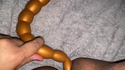 MrNomames: Taking a long butt plug