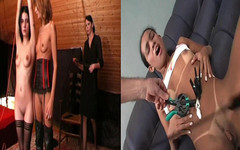 Genuine XXX: 顺从的荡妇打屁股，摧残巨大的阴蒂荡妇的阴户被鞭打惩罚