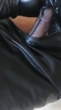 Cum & Piss in Black Nylon and Leather Promo