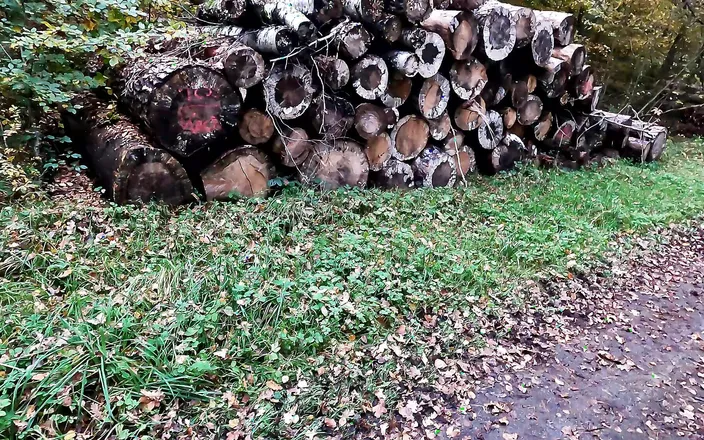 Bouncy Tits Action: Naked Vagina Beaten in the Forest
