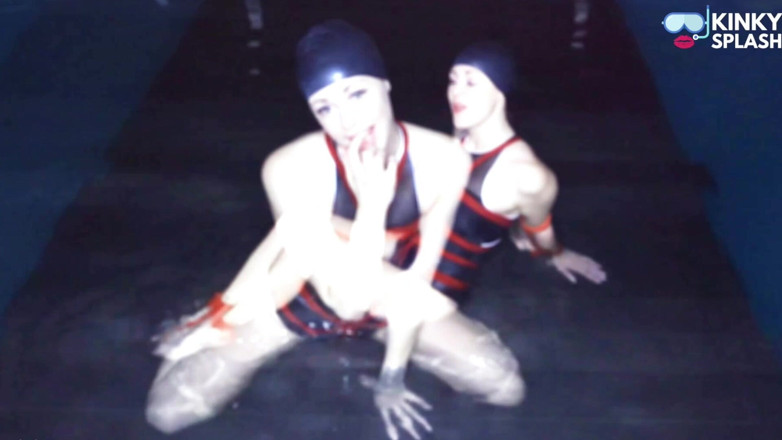 UKCuteGirl Lucy Lauren: Swimwear Rope Bondage in Water: Hogtied &amp; Gagged