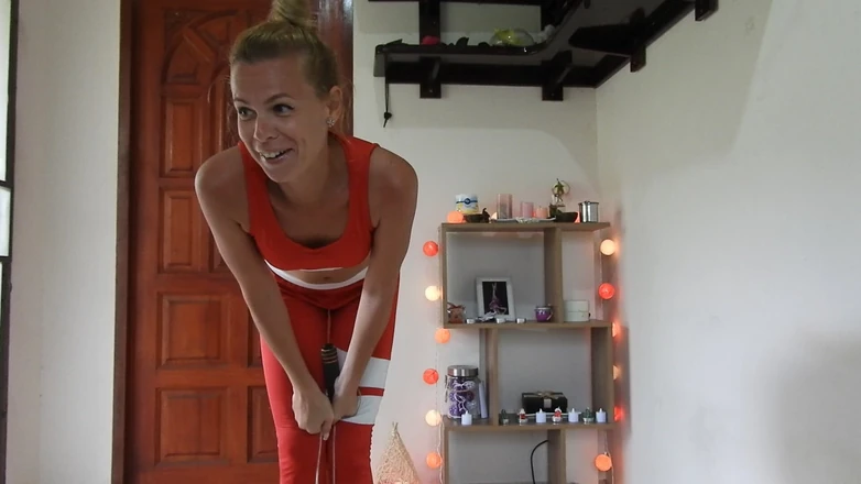 MissAnja_FH: Sexy Sweaty Jumping Rope Fun in Red