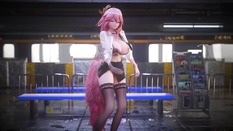 MikuMotion: [एमएमडी] कार्यालय महिला वर्दी; Pencil स्कर्ट; Lace Thong; सेक्रेटरी