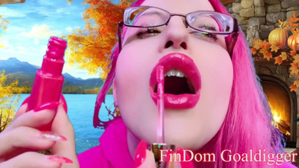 FinDom Goaldigger: Transformasi lipglos merah muda