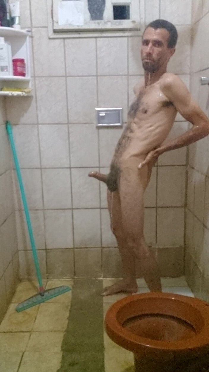 osmar1221: Me Taking a Shower with a Hard-on and Jerking off...