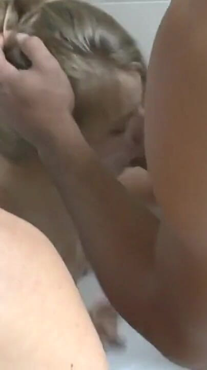 Blonde slut gets hard fucked in 3some