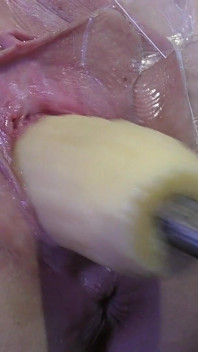 Wide Open Cocked Pussy Mechanically Fucked From Very Close 3