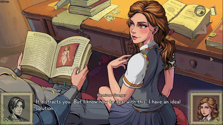 LewdArcade: Witches Herminone Granger yang suci [bahagian 02] Koleksi animasi + Muat turun sihir...