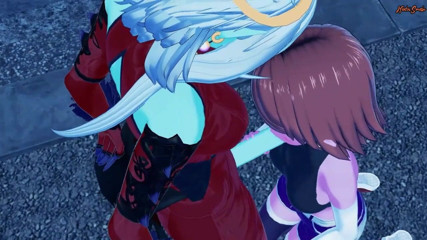 Hentai Smash: Supreme Kai Chronoa deepthroats penis Futa Towa - Dragon Ball super...