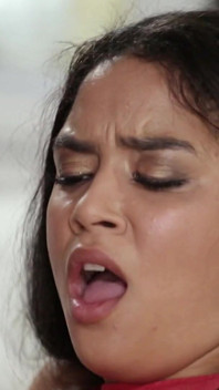 Naughty Maya Bijou Teases & Distracts Stepdad on Phone by Sucking His Dick Until He Fucks Her Pussy