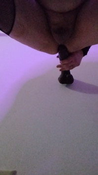 Provocando wall fuck em rosa e preto