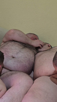 Stepdaddy Bear Eats Cocks with Three Cubs