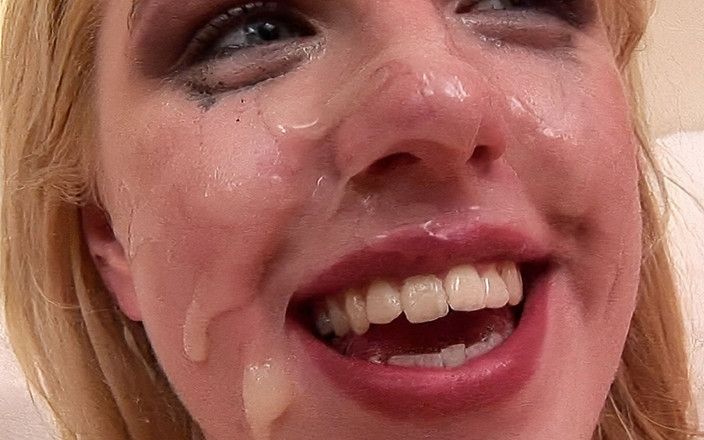 AproductionA: Eve blondine erste tiefe kehle, arschlecken gesichtsbesamung und goldene dusche