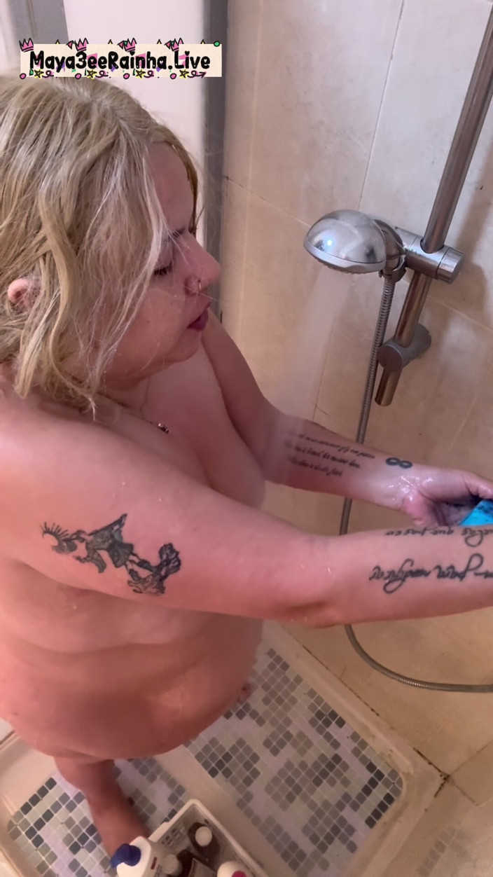 Goddess Maya3ee Rainha: Gorący sflaczały brazylijski BBW milf mydlany prysznic