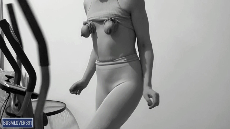 Bdsmlovers91: Submissive Slut Task: Tied Tits Gym Aerobics - Bdsmlovers91