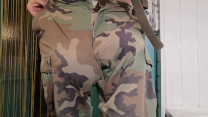 Monster_Meat_: Bulging in underwear and armypants