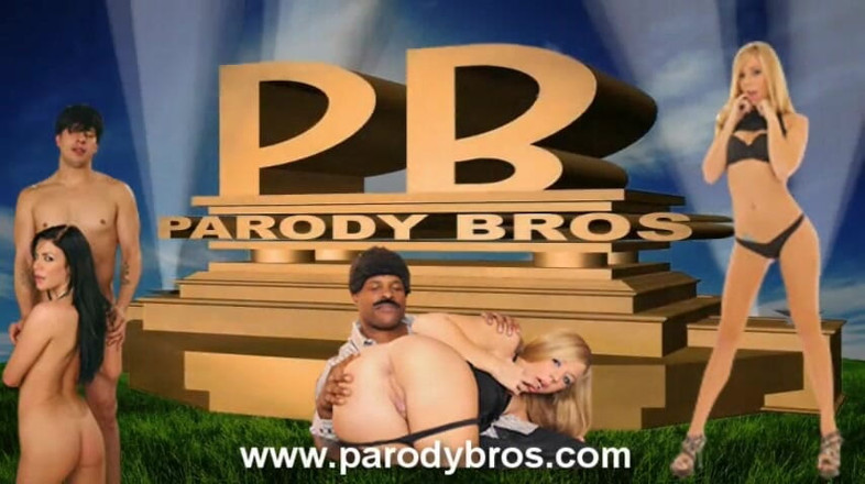Parody Bros: Blonde babe met kleine tieten zuigt en berijdt lul in...